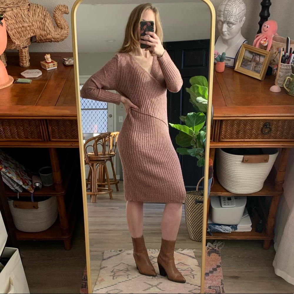 C/MEO Collective | Midi Long Sleeve Sweater Dress